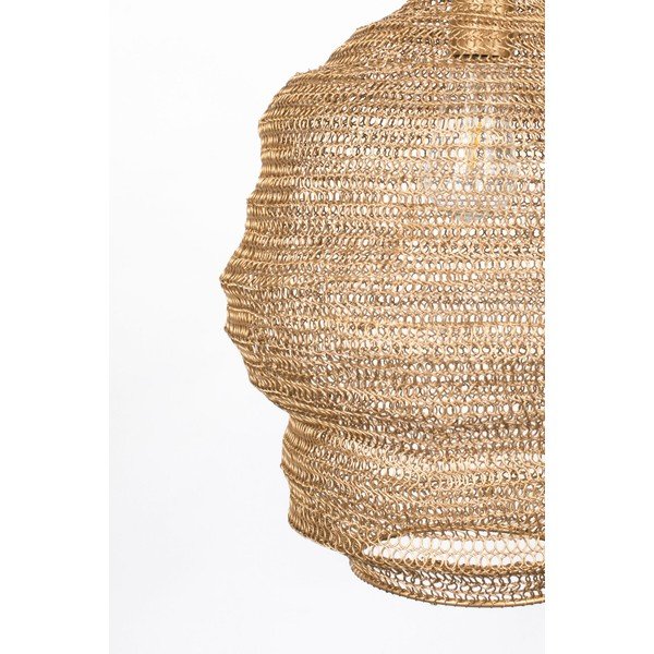 Zlata viseča svetilka White Label Lena, ø 48 cm-image-4