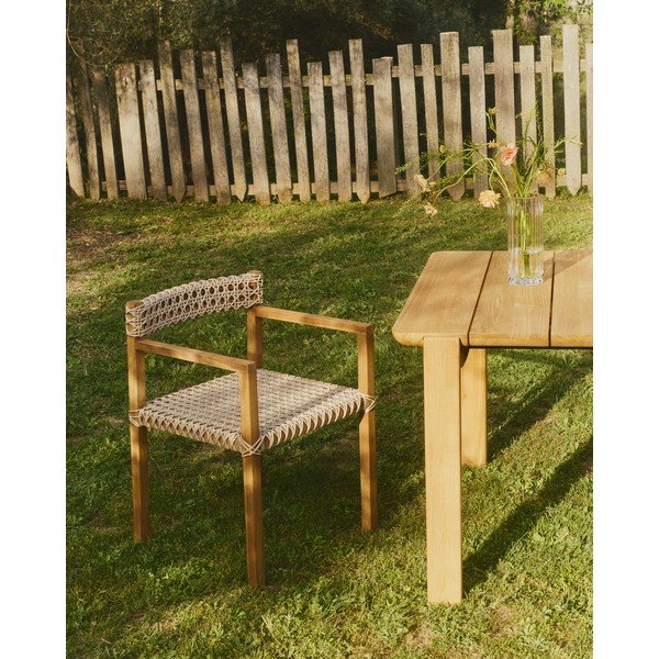 Vrtni stoli v kompletu 2 ks iz masivnega lesa/iz ratana v naravni barvi Giverola – Kave Home-image-4