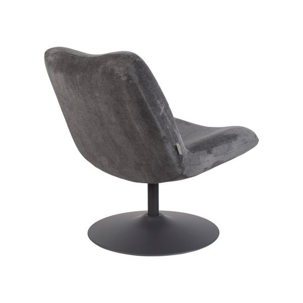 Temno siv žameten fotelj Bubba – Zuiver-image-4