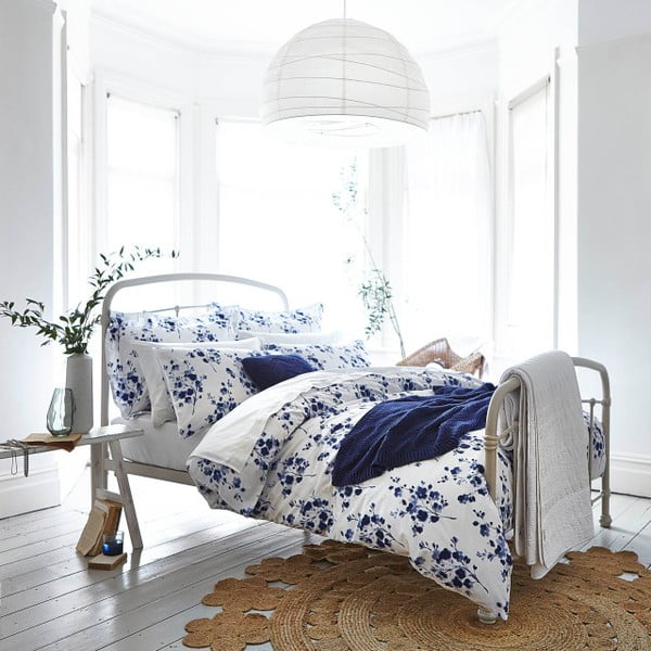 Modro posteljno perilo Bianca Spring Cotton, 135 x 200 cm