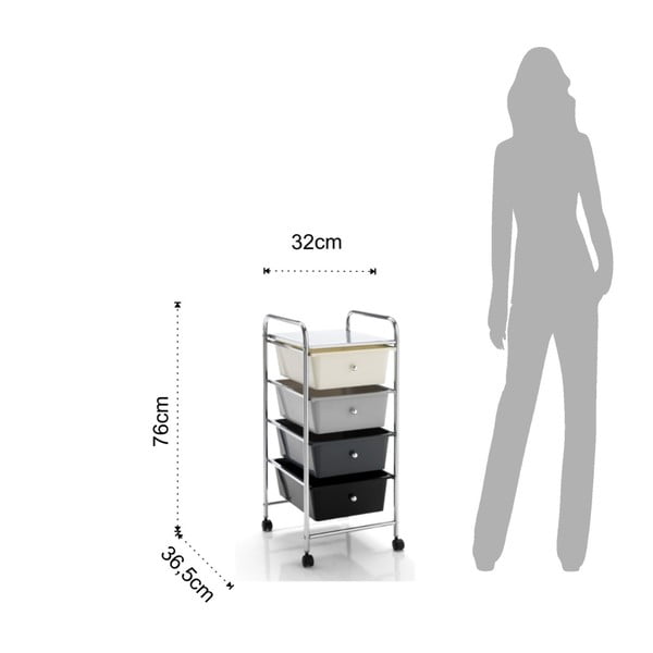 Mobilen voziček s 4 predali Tomasucci Air-image-2