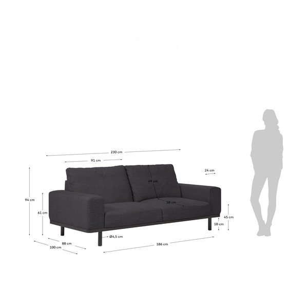Črna zofa Kave Home Noa-image-4