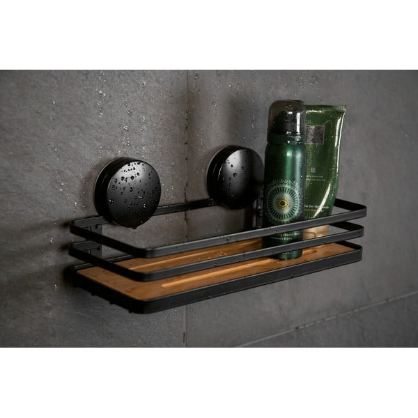 Črna kopalniška polica Wenko Alba-image-3