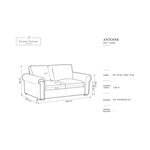 Bež Windsor & Co Zofe Hermes, 104 cm-image-2