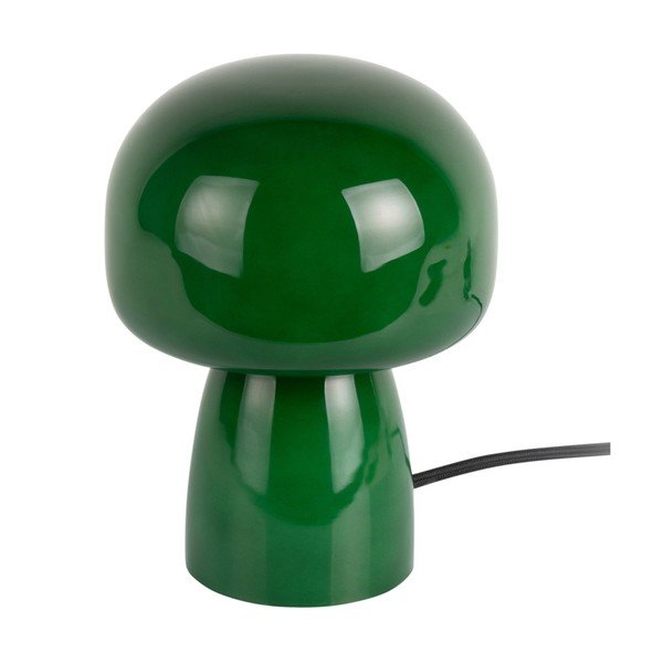 Temno zelena steklena namizna svetilka (višina 20 cm) Fervor – Leitmotiv