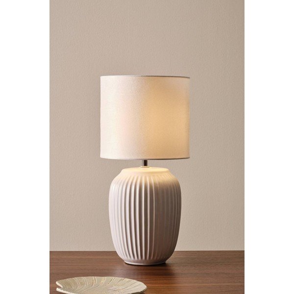 Bela keramična namizna svetilka (višina 41 cm) Karlsson – Jotex-image-1