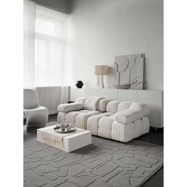 Siva volnena preproga 160x230 cm Morphic Dunes – Agnella-image-2