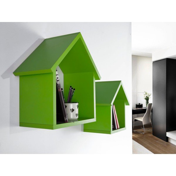 Komplet 2 polic Maison, zelena-image-1