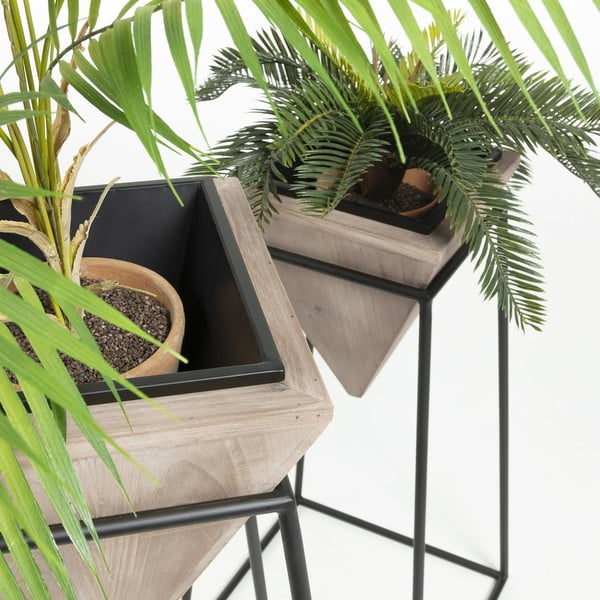 Komplet 2 cvetličnih loncev Kave Home Star-image-1