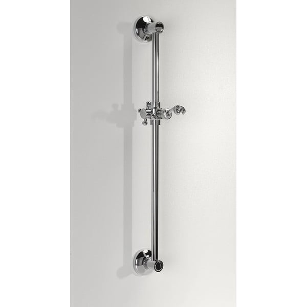 Medeninast stenski drog za tuš v sijajno srebrni barvi z drsnim držalom 67 cm Antea – Sapho-image-1