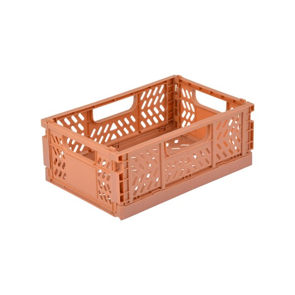 Rožnato-oranžna plastična škatla za shranjevanje 21x14.5x8 cm – Homéa