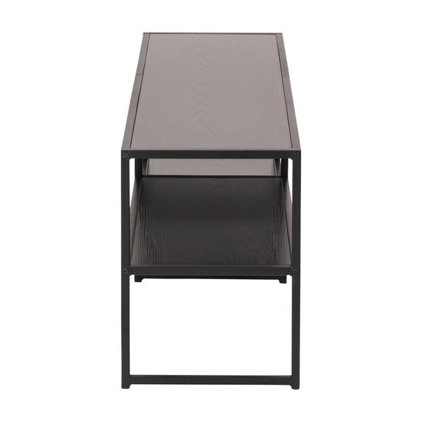 Črna TV omarica v jesenovem dekorju 120x46 cm Seaford - Actona-image-3