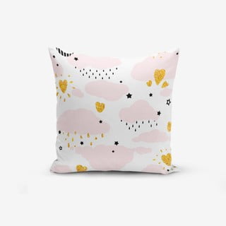 Prevleka za vzglavnik iz mešanice bombaža Minimalist Cushion Covers Pink Clouds Modern, 45 x 45 cm