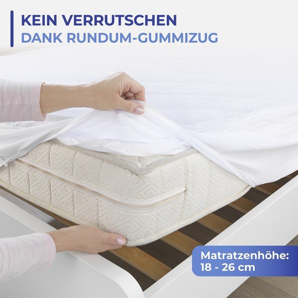 Vodoodporna/antialergijska zaščitna prevleka za vzmetnico 100x200 cm – Maximex-image-1