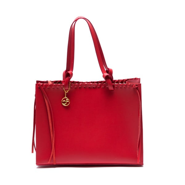 Usnjena torbica Felicia, rdeča