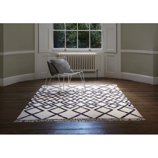 Bež-črna preproga Asiatic Carpets Hackney Diamond, 120 x 170 cm-image-4