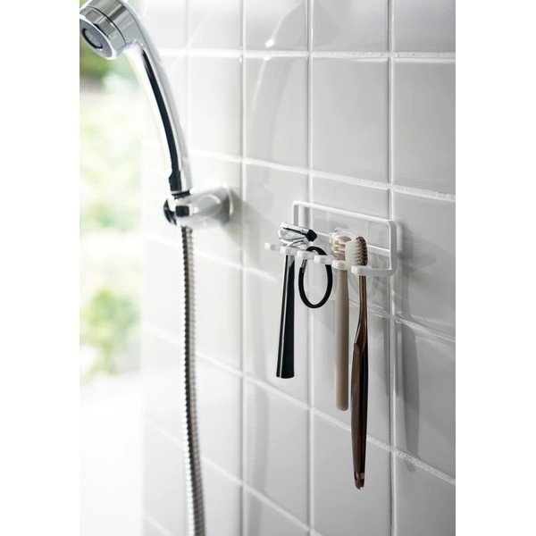 Belo kovinsko držalo za zobne ščetke z namestitvijo brez vrtanja Film Hook – YAMAZAKI-image-3