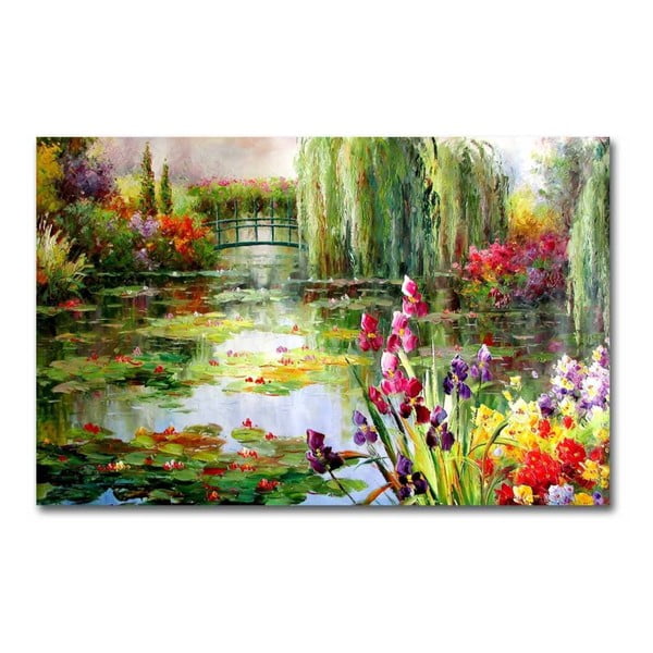 Reprodukcija na platnu Impressionist Garden, 70 x 45 cm