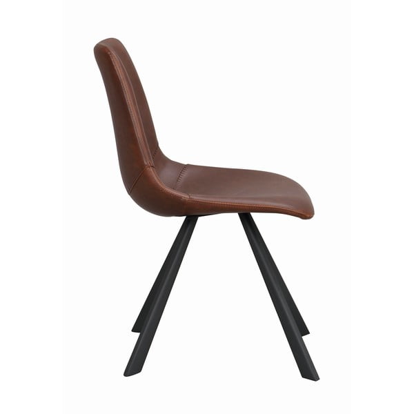 Rjav jedilni stol s črnimi podnožjem Rowico Alpha-image-4