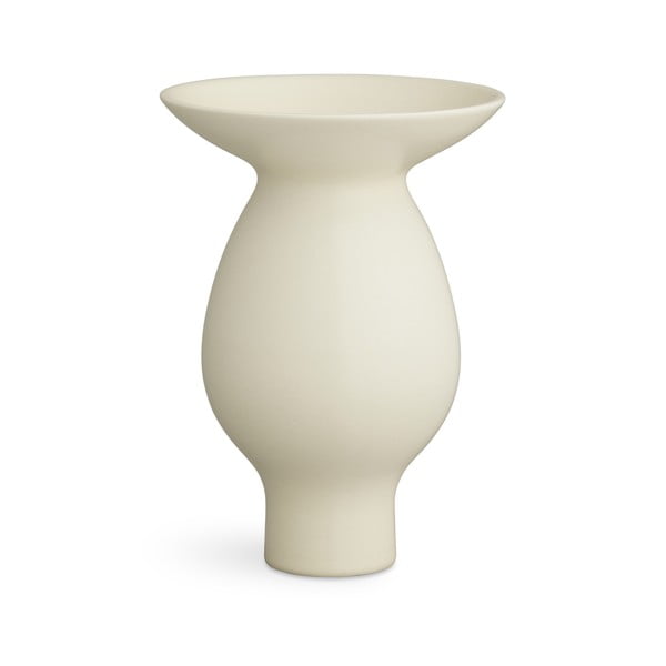 Kremno bela keramična vaza Kähler Design Kontur, višina 25 cm