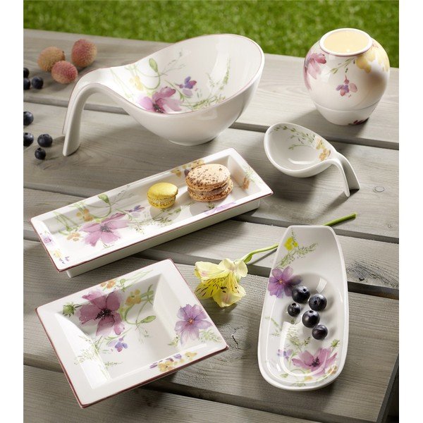 Porcelanast servirni pladenj z motivom cvetja Villeroy & Boch Mariefleur Gifts-image-1