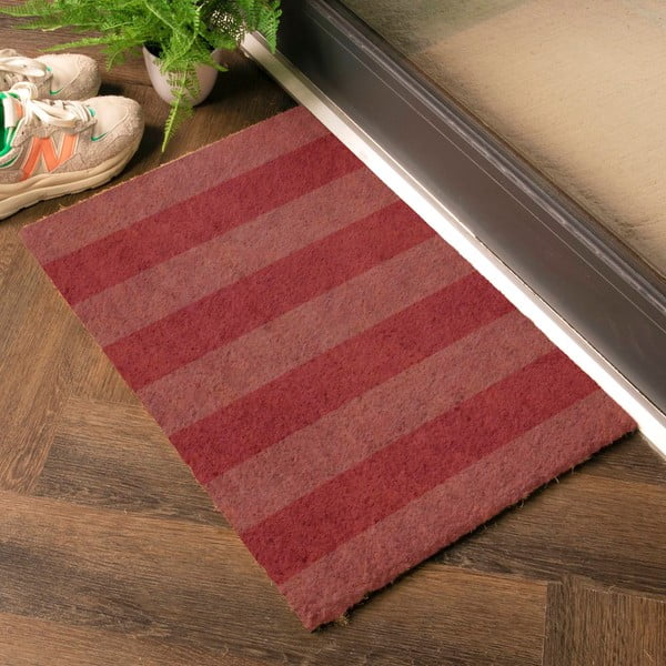 Predpražnik iz kokosovih vlaken 40x60 cm Pink Stripe – Artsy Doormats-image-1