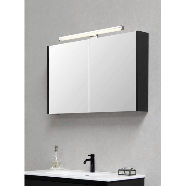 LED stenska svetilka v svetleči srebrni barvi (dolžina 40 cm) Lino - Trio-image-1