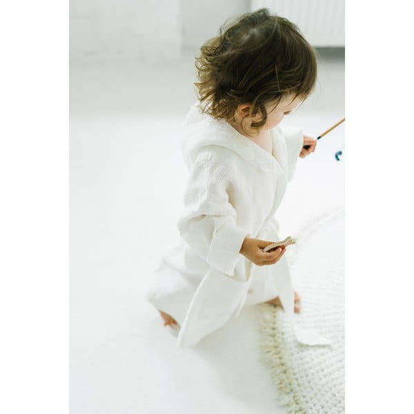 Otroški bel lanen kopalni plašč Linen Tales Nature, velikost 122 - 128-image-3