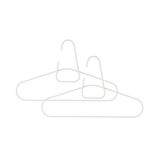 Komplet 2 belih kovinskih obešalnikov Zone A-hanger-image-1