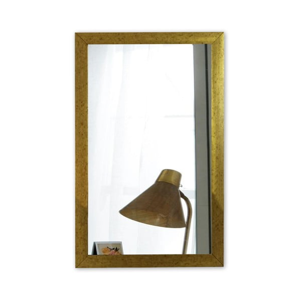 Stensko ogledalo z okvirjem v zlati barvi Oyo Concept, 40 x 55 cm