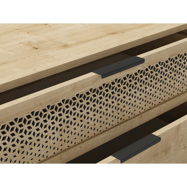 Nizka komoda v hrastovem dekorju 90x80 cm Inca – Marckeric-image-4