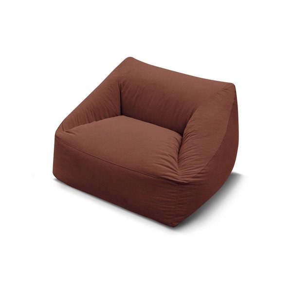 Oranžna vreča za sedenje iz rebrastega žameta Lilibet – Bobochic Paris-image-3