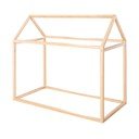 Otroška postelja v obliki hiške 70x140 cm v naravni barvi Montessori – Roba