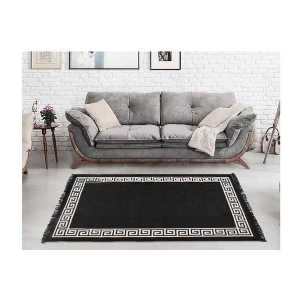 Bež in črna dvostranska preproga Justed, 80 x 150 cm-image-2