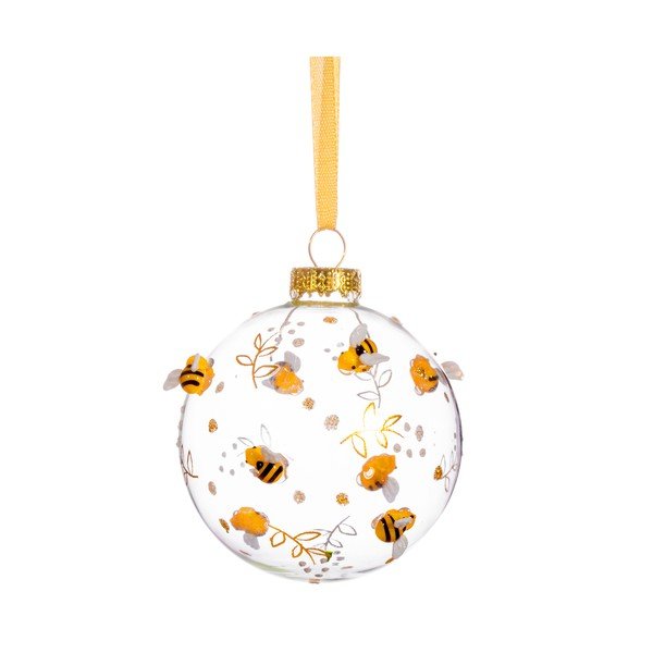 Steklen okrasek za jelko Bees & Flowers – Sass & Belle