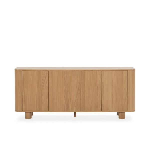 Komoda v hrastovem dekorju v naravni barvi 180x75x40 cm Padoc – MOME