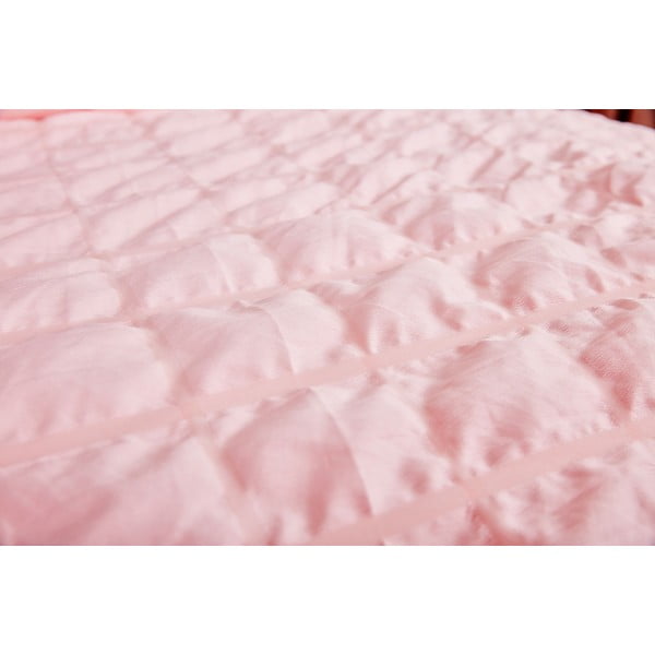 Rožnata enojna posteljnina iz krepa 140x200 cm Naomi – My House-image-1