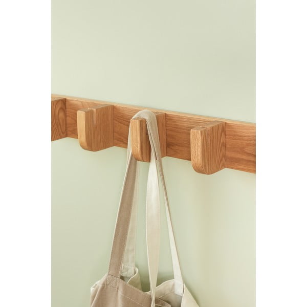 Stenski obešalnik iz masivnega hrasta Nomad – Hübsch-image-1