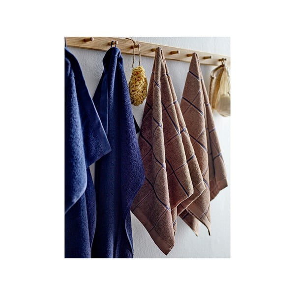 Temno modra frotirna bombažna brisača 50x100 cm Comfort – Södahl-image-3