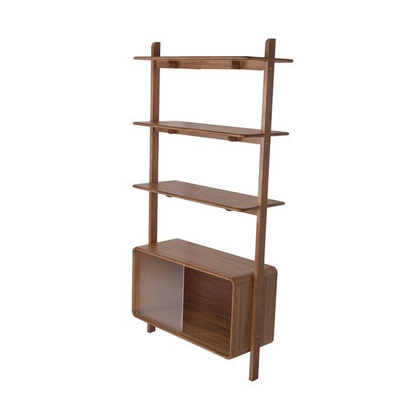 Rjav regal iz masivnega jesena z drsnimi vrati 90x180x35 cm Rise – Zuiver-image-2