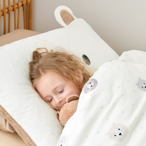 Rjava/kremno bela otroška posteljnina za zakonsko posteljo iz mikropliša 200x200 cm Cosy Bear – Catherine Lansfield-image-4