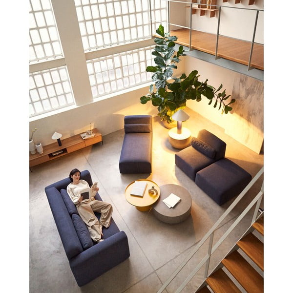 Temno modra modularna sedežna garnitura Neom – Kave Home-image-1