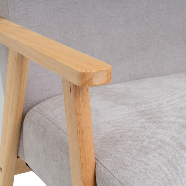 Siv fotelj iz šenilje Vintage – Casa Selección-image-1