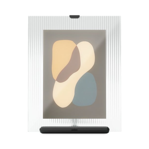 Črn steklen stoječ okvir 19x23 cm Flute – Umbra