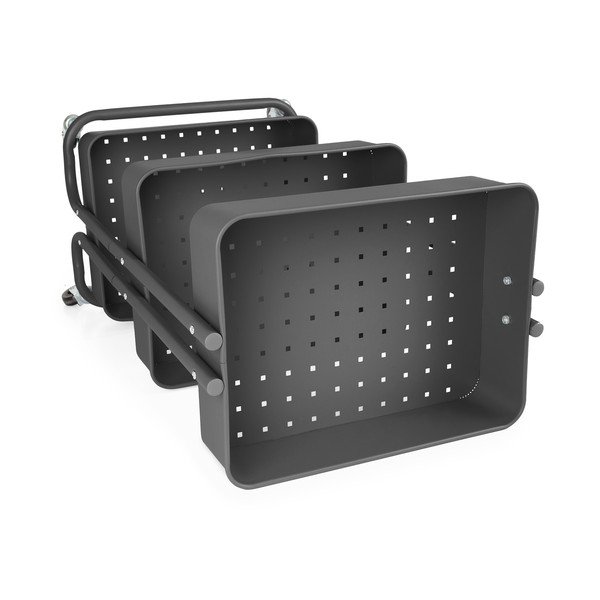 Črn kovinski regal na koleščkih 43x35 cm Grena – Compactor-image-4
