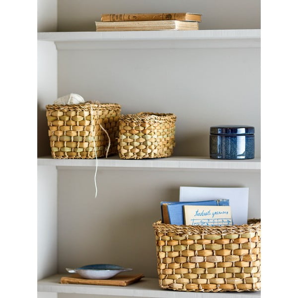 Košare v kompletu 3 ks iz morske trave 26x16x16 cm Ramon – Bloomingville-image-1