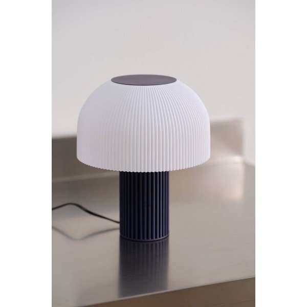 Bela/modra plastična namizna svetilka (višina 29 cm) Maya – Jotex-image-2