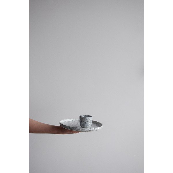 Bela in črna ÅOOMI Mess mali lončeni krožnik, ø 20 cm-image-3