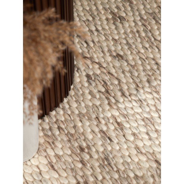 Bež/v naravni barvi ročno tkana volnena okrogla preproga ø 160 cm Lyon Beans – Elle Decoration-image-3