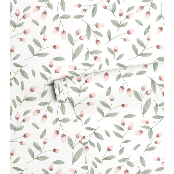 Otroška tapeta iz netkanega tekstila 10 m x 50 cm Flower Buds – Lilipinso-image-2